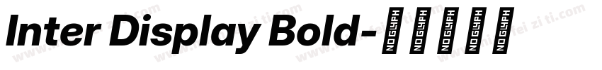Inter Display Bold字体转换